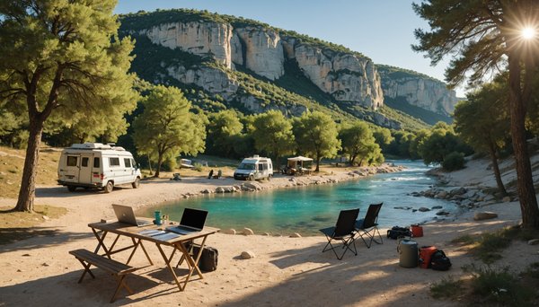 Quels sont les conseils et les astuces pour faire escale dans ce camping en Ardèche en tant que nomade digital ?